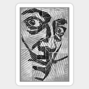 Dali abstract portrait geometric art vintage pop culture Sticker